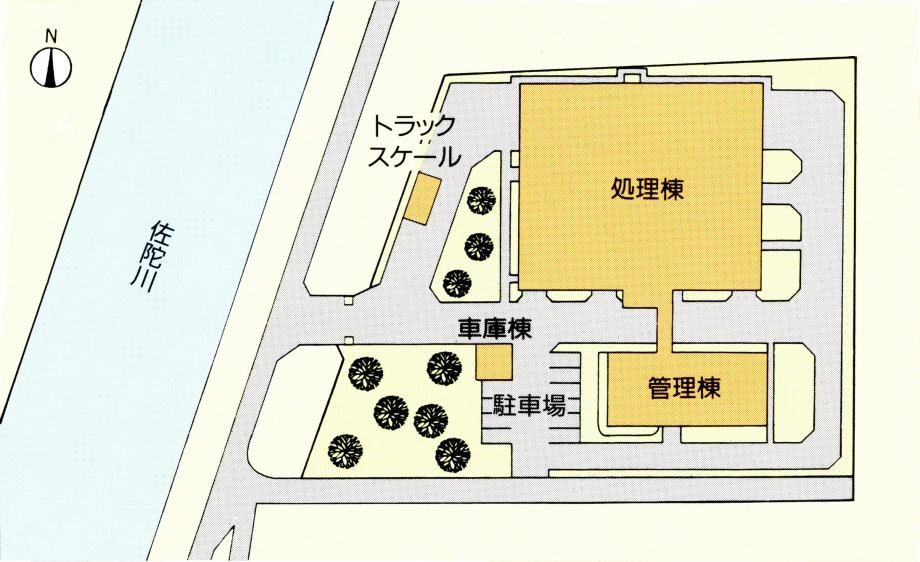 白浜浄化場　見取り図