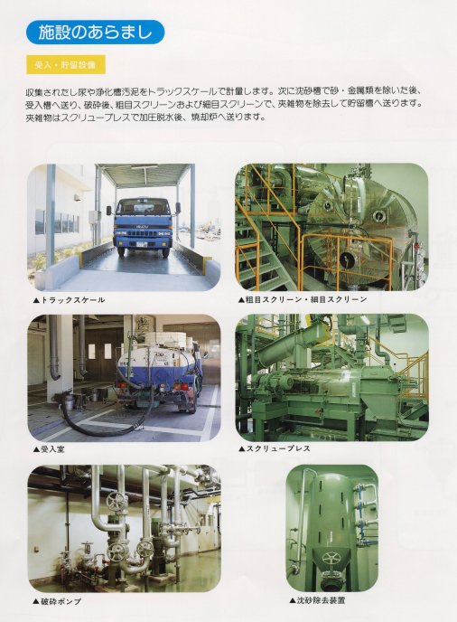 米子浄化場　受入貯留設備紹介図